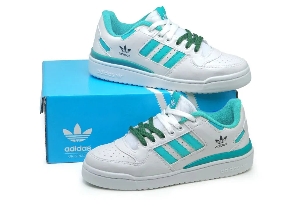 Adidas Forum Low White/Water green.