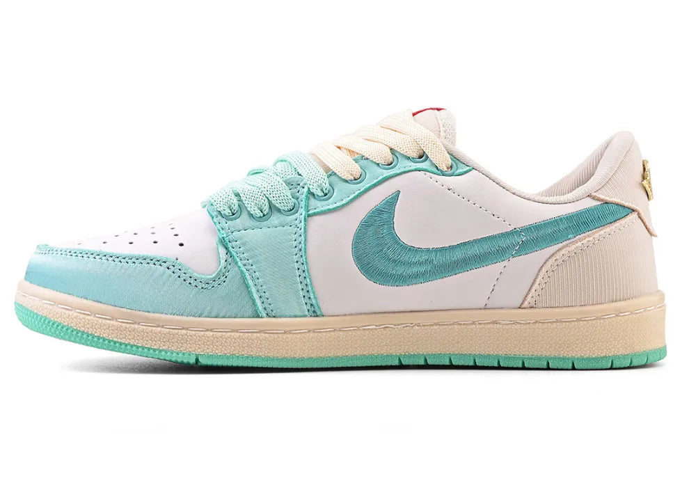 Nike Air Jordan 1 Retro Low OG Trophy Room Away White/Water Green.