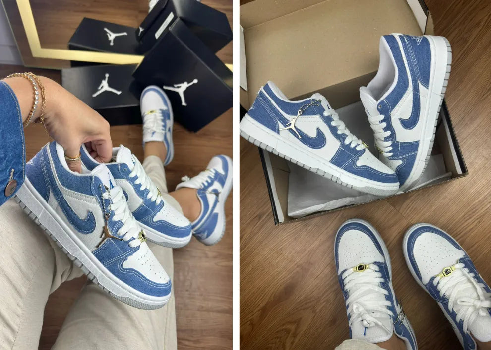 Nike Jordan Low White/Jeans