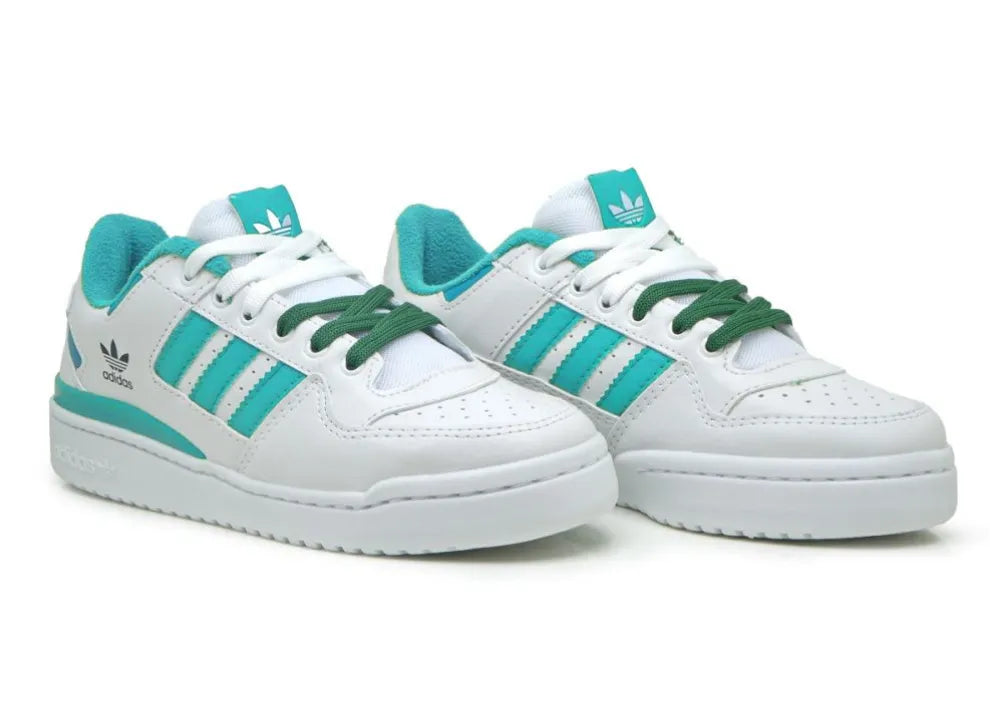 Adidas Forum Low White/Water green.